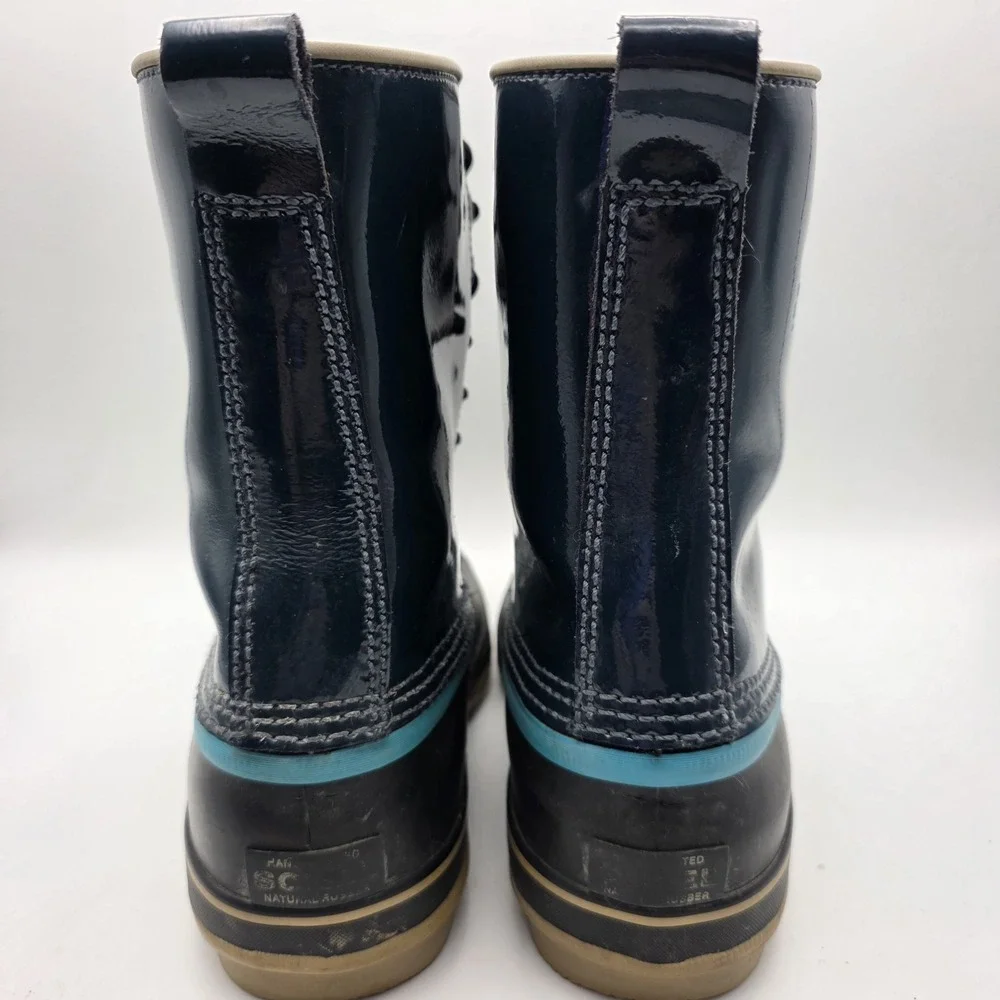 Sorel Aqua Dahlia Duck Boots Women 8 Waterproof Winter Snow Rain‎ Teal Blue